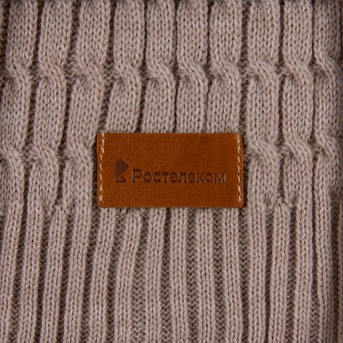 Лейбл кожаный Tuken, S, горчичный