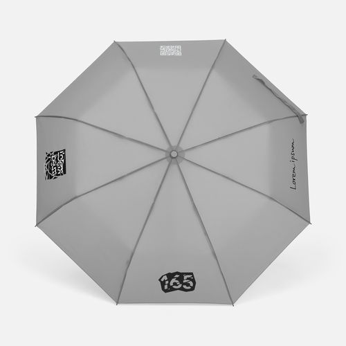 Зонт складной Hard Work с проявляющимся рисунком, серый