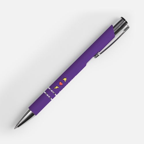 Ручка шариковая Keskus Soft Touch, фиолетовая