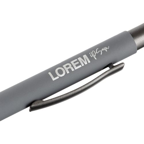 Ручка шариковая Atento Soft Touch, серая