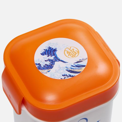 Ланчбокс для снеков Lunch Crunch, белый с оранжевым