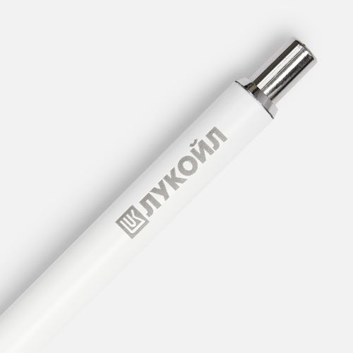 Ручка шариковая Slim Beam, белая