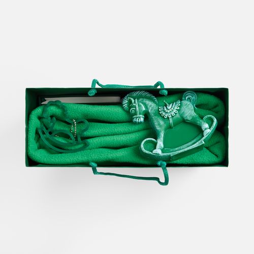 Подвеска «Лошадка-качалка», 3D-печать, зеленая