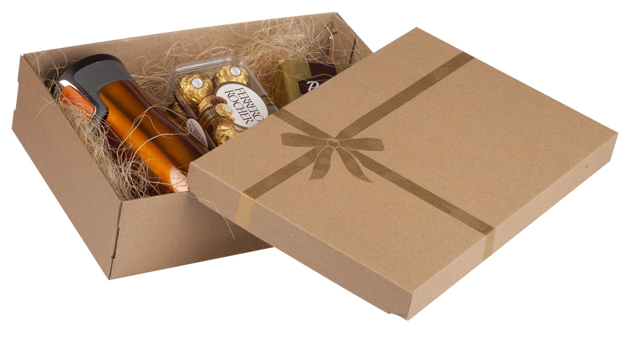 Коробка подарочная «Крафт», самосборная, средняя