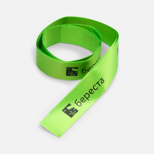 Лента сатиновая Satin 20 S, зеленый неон, 50 см