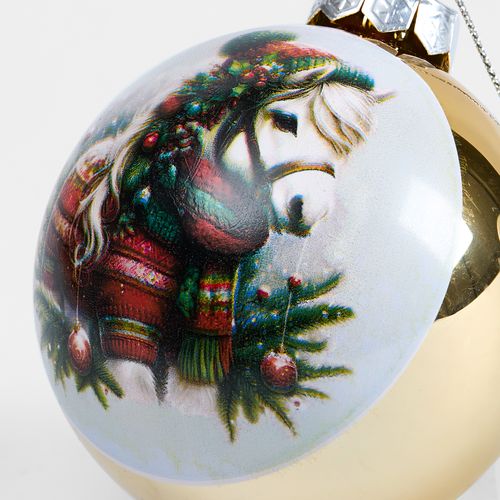 Елочный шар Finery Gloss, 8 см, глянцевый золотистый