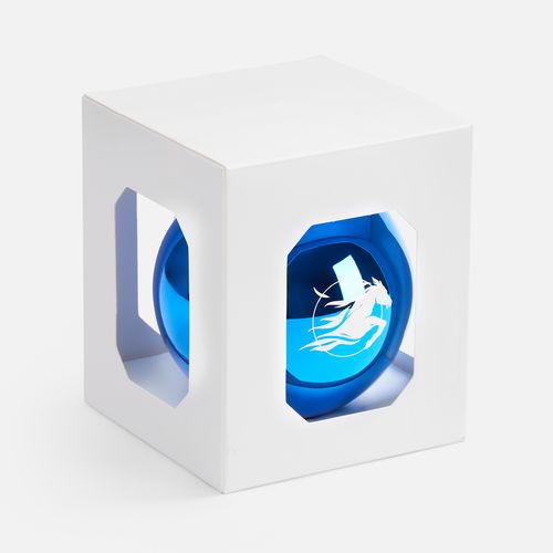 Елочный шар Finery Gloss, 10 см, глянцевый синий