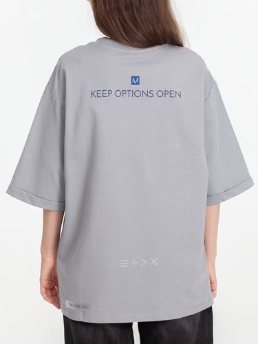 Футболка оверсайз унисекс Kosmos 2.0, светло-серая
