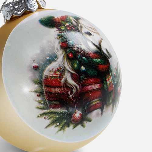 Елочный шар Finery Matt, 8 см, матовый золотистый