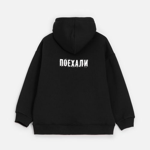 Худи детское оверсайз Junipero, черное