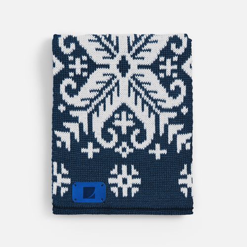 Шарф Wintertude M, синий с белым