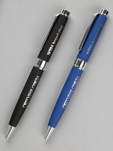 Ручка шариковая Broad Ring Soft Touch, темно-синяя