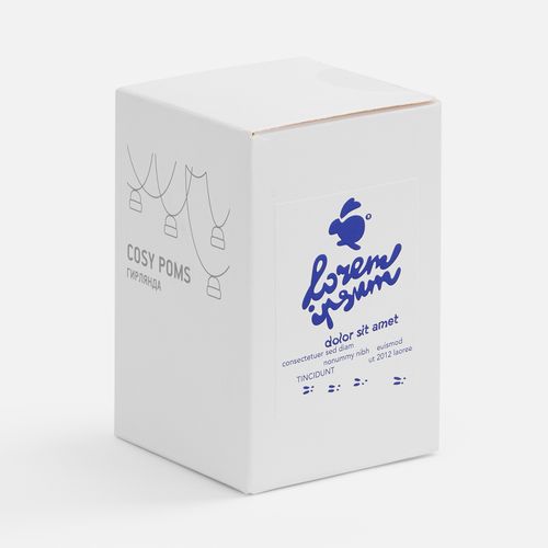 Гирлянда Cosy Poms, синяя