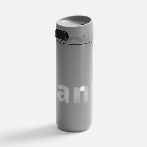 Термостакан X1 с цветной кнопкой, серый с синим