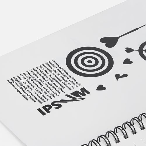 Блокнот на пружине Stone Line, белый