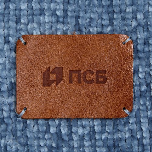 Лейбл кожаный Beta, XL, горчичный