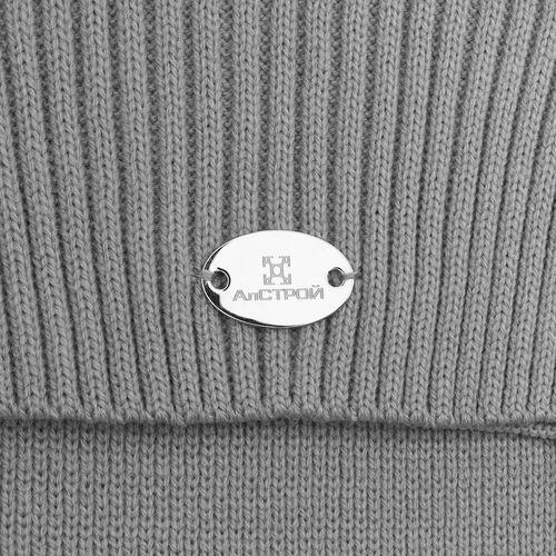 Шильдик металлический Alfa Oval, серебристый глянцевый