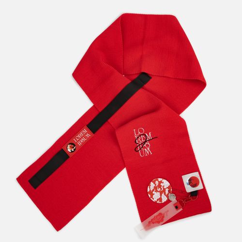 Лейбл из ПВХ с вырубкой «Круг», красный