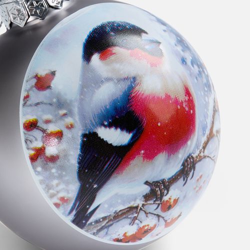 Елочный шар Finery Matt, 8 см, матовый серебристый