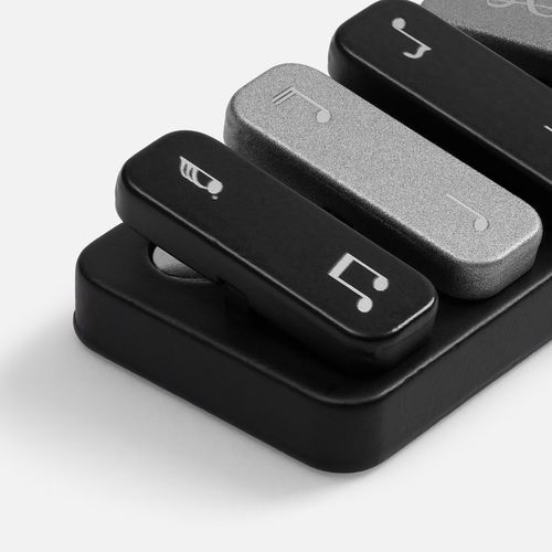 Антистресс-кликер Clacky, черный с серебристым