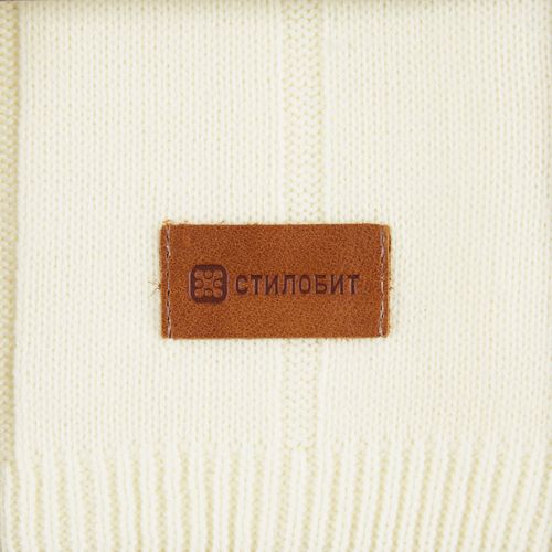 Лейбл кожаный Tuken, S, горчичный