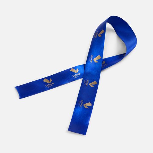 Лента сатиновая Satin 20 S, синяя, 40 см