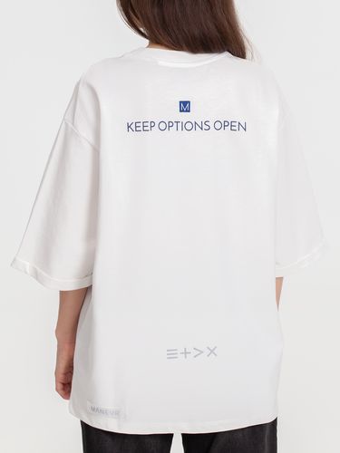 Футболка оверсайз унисекс Kosmos 2.0, кремовая