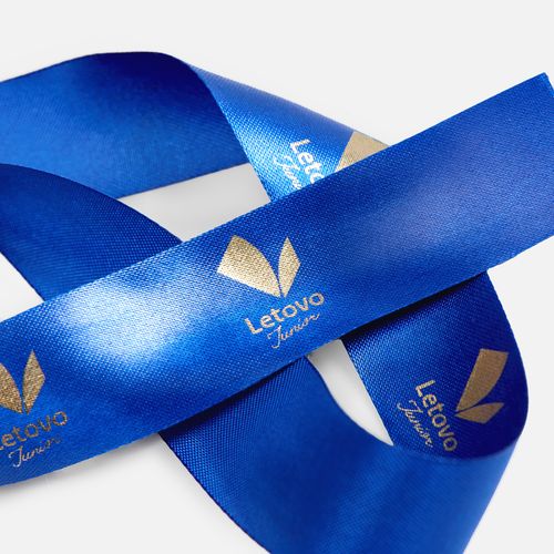 Лента сатиновая Satin 20 S, синяя, 40 см