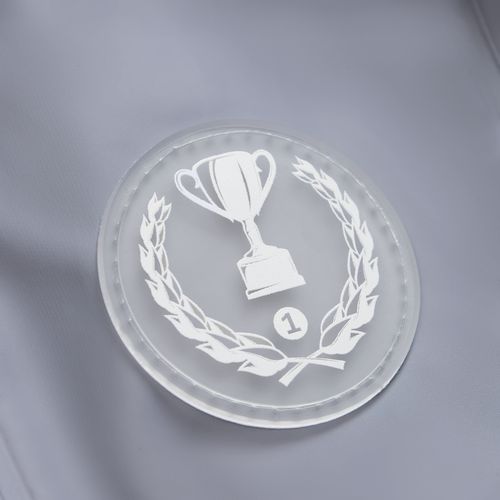 Лейбл из ПВХ Dzeta Round, L, прозрачный