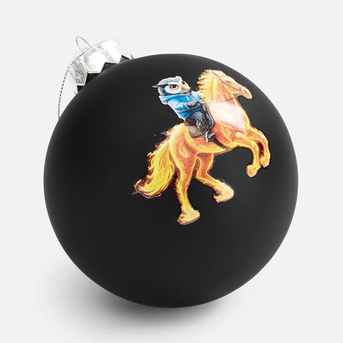 Елочный шар Finery Matt, 8 см, матовый черный