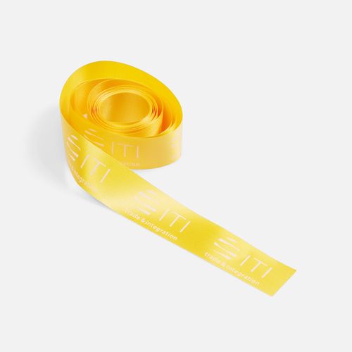 Лента сатиновая Satin 20 XL, желтая, 200 см