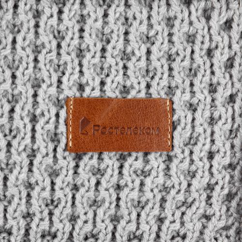 Лейбл кожаный Tuken, S, горчичный