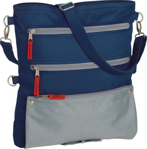 Повседневная сумка-трансформер, синяя с серым