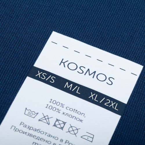 Футболка оверсайз с двойным рукавом Kosmos, темно-синяя