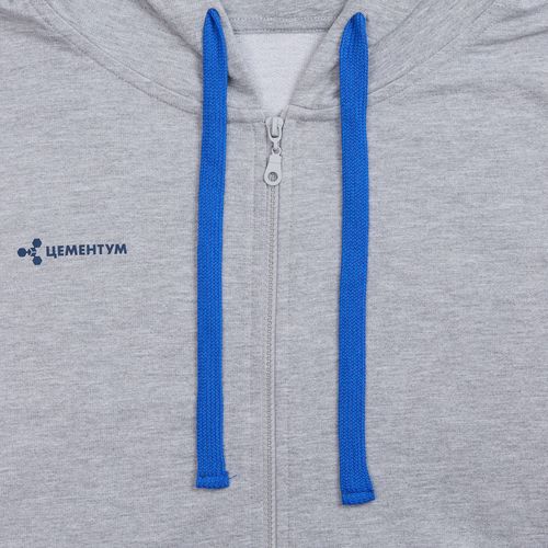 Толстовка на молнии с капюшоном Siverga 2.0, серый меланж