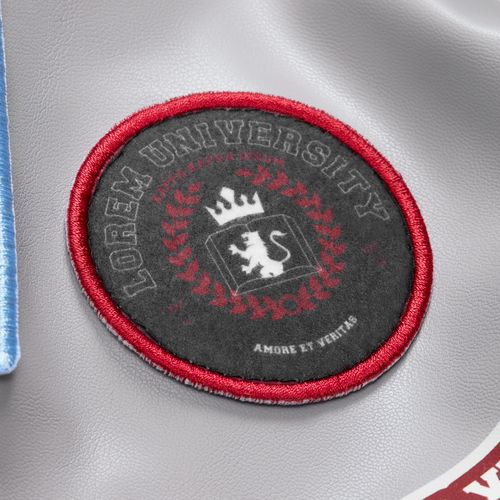 Бомбер из искусственной кожи Univer, серый