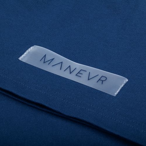 Футболка оверсайз с двойным рукавом Kosmos, темно-синяя