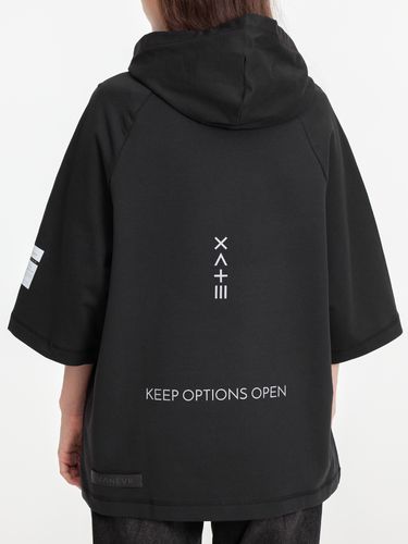 Футболка оверсайз унисекс с капюшоном Neofit, черная