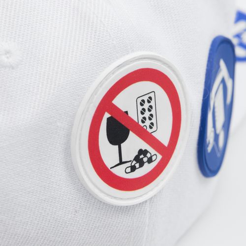 Лейбл из ПВХ Dzeta Round, L, белый