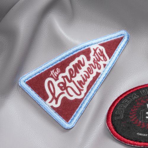 Бомбер из искусственной кожи Univer, серый