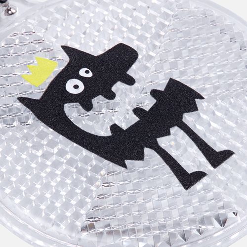 Пешеходный светоотражатель с цепочкой «Круг», белый