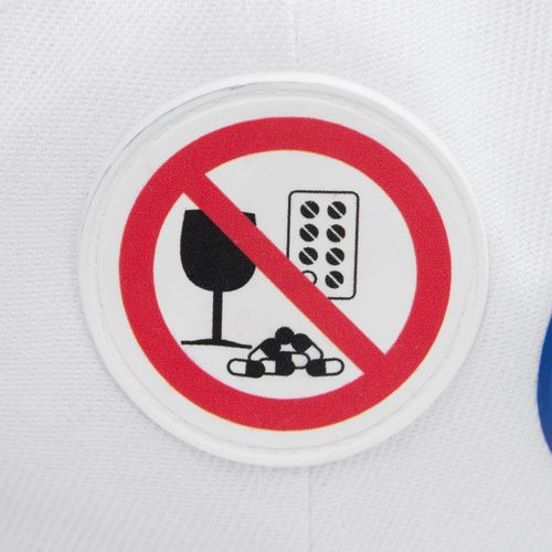 Лейбл из ПВХ Dzeta Round, L, белый