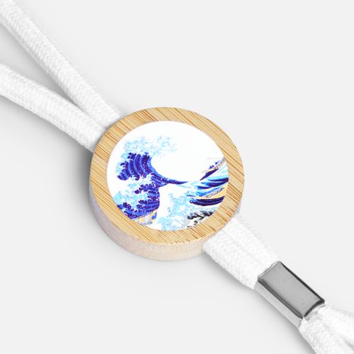 Шнурок для бейджа Tube Wood, белый