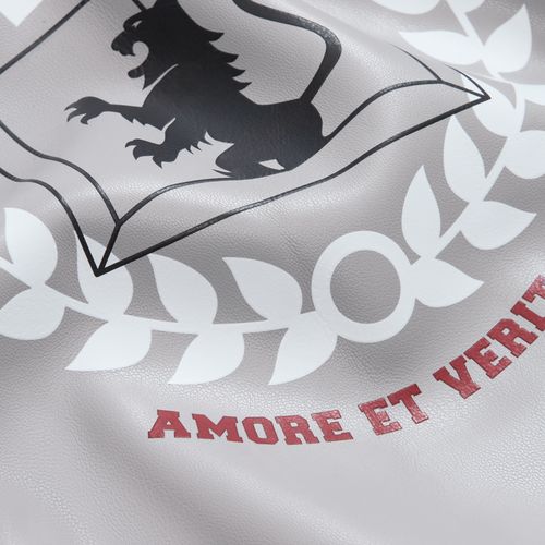 Бомбер из искусственной кожи Univer, серый