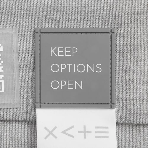 Лейбл из ПВХ Dzeta, L, серый