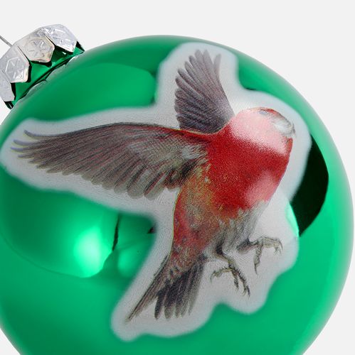 Елочный шар Finery Gloss, 8 см, глянцевый зеленый