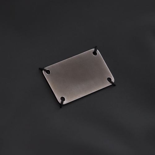 Шильдик металлический Furo, серый металлик