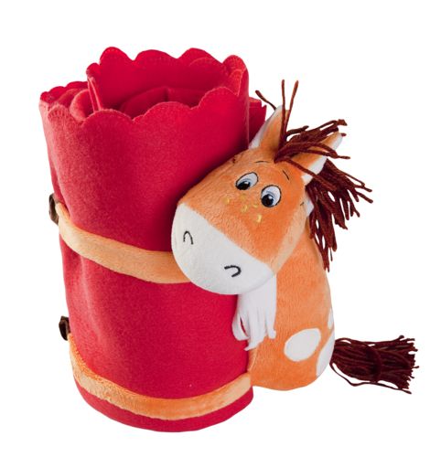 Игрушка «Конь» с красным пледом