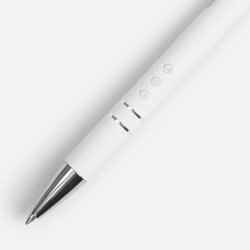 Ручка шариковая Keskus Soft Touch, белая