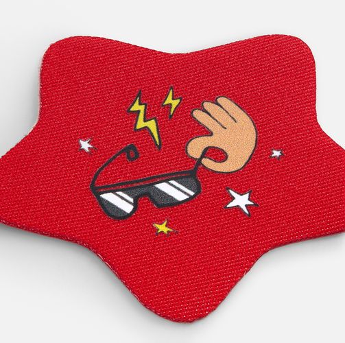 Наклейка тканевая Lunga Bial, M, красная